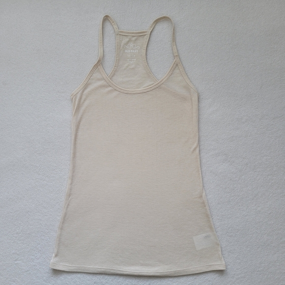 2011 NWOT Lightweight Ribbed Halter Tank Top Small Cream | Old Navy - Picture 11 of 14
